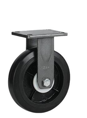 家直供80向轮承重轮子刹车橡胶轮6寸厂音8寸工业脚轮重万型铁芯静