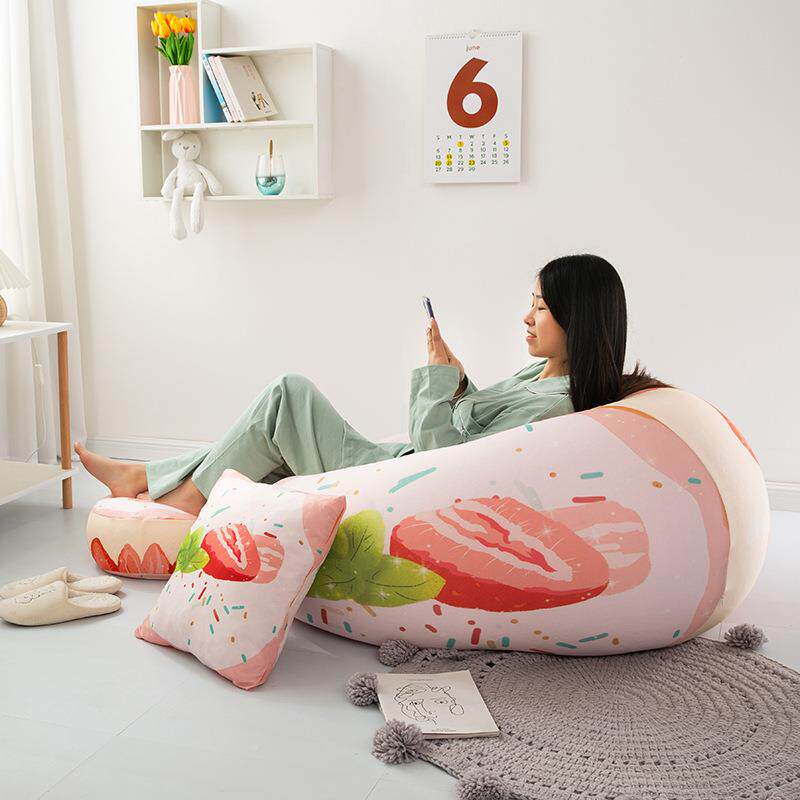 人沙发懒豆全弹力榻榻袋米卧室客椅厅躺可睡EPP单人儿童卡通沙发