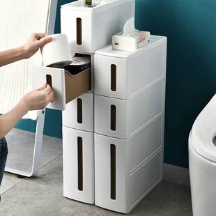 日式夹缝收纳柜抽屉式厨房冰箱边柜超窄浴室缝隙置物架储物柜