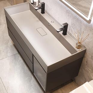 智能轻奢纳米岩石一506体卫生间洗台漱洗手新品现代室简约盆浴柜
