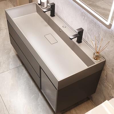 智能轻奢纳米岩石一506体卫生间洗台漱洗手新品现代室简约盆浴柜