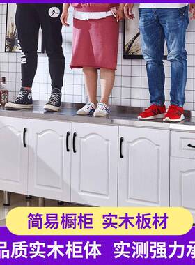 简易橱柜租房型用不锈经钢房橱VGK柜水柜厨房灶台柜一厨体组装济