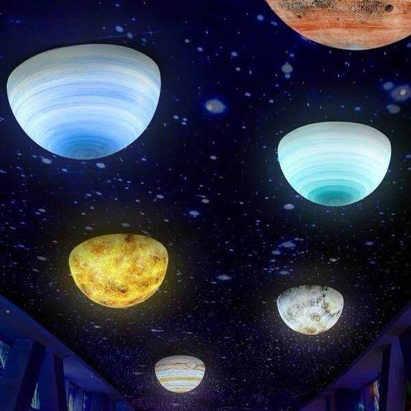 厅半圆星球吸顶灯客月厅球灯餐过道装饰球星形灯店铺商场444创意