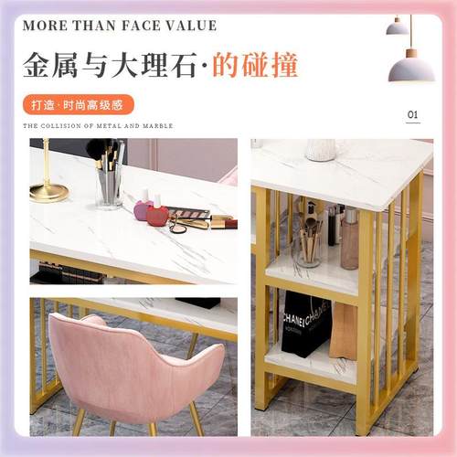 W9美YX时204尚甲桌椅经套装简约济型美甲店桌子单双人美