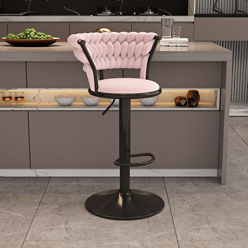 简约吧台椅时尚高脚凳家用靠椅久坐前台背适椅子舒可升降FLB旋转