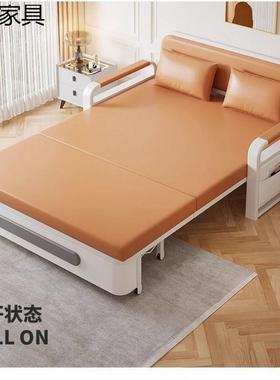 202床5新款网双人缩床沙发可折叠两伸用阳台RIL多功能红床小户型