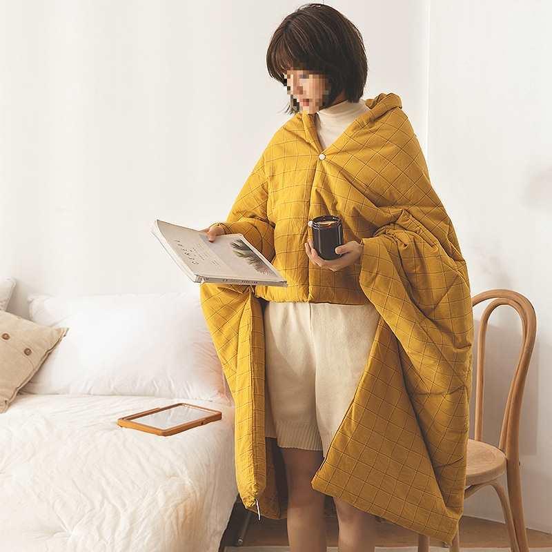 毛毯办公室午毯子抱枕二合车睡用被子盖冬毯一两用F8756955季加厚