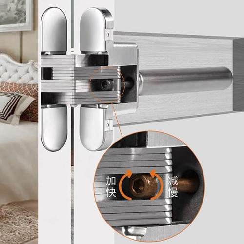 门铰链合页推拉折叠字门隐回弹式十形门回弹式十暗铰链隐藏铰链式