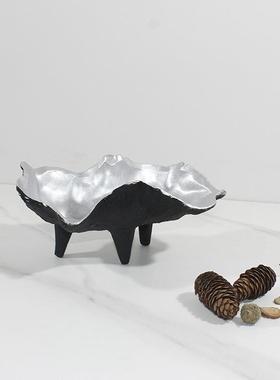 现代轻奢创意样板房软装饰客厅餐茶几果餐盘厅AQL品桌果篓简约摆