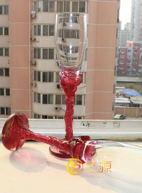 婚庆情人家居饰品琉璃龙凤杯结婚女朋友事礼物喜新婚礼品送摆件
