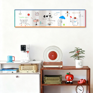 多巴胺卡通猫咪镜面画可爱涂鸦装 饰镜 饰画儿童房客厅挂画玄关柜装