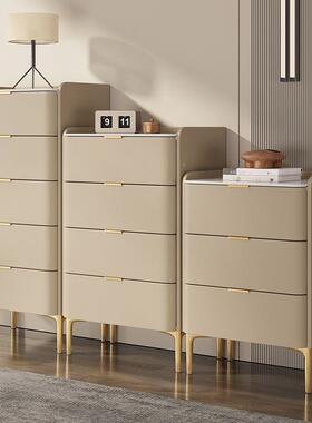 式岩板斗柜客厅实木斗柜轻奢现五代简约卧OSP室储意物抽收屉纳柜斗橱