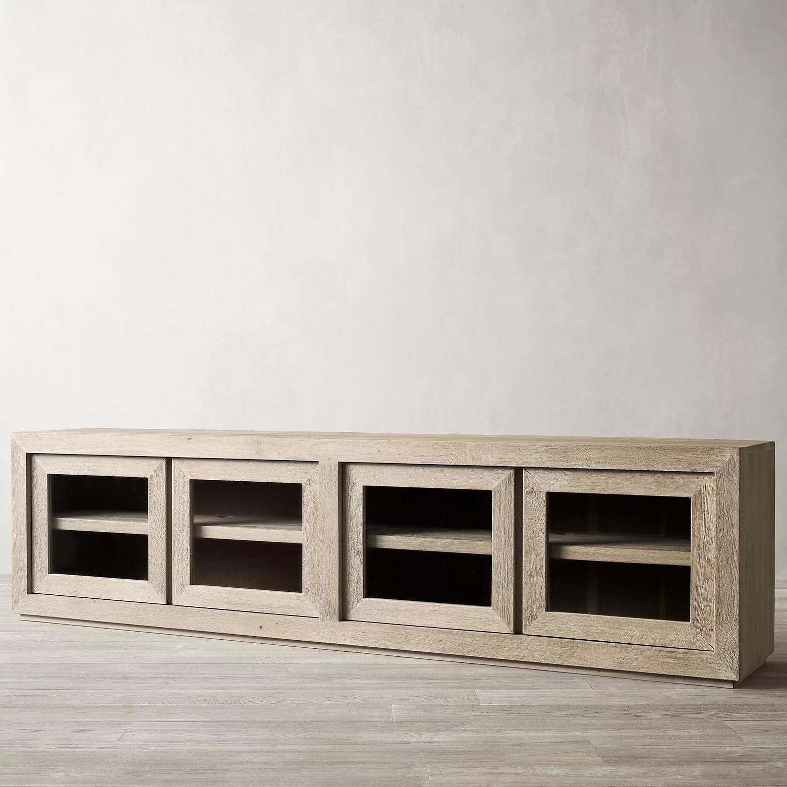 美式乡村全实木电柜视现代简约厅全实20111-10木茶做旧几客电视柜