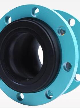 标国法兰橡管胶软接头曲dn50100150道减震可挠橡胶软BNW接头