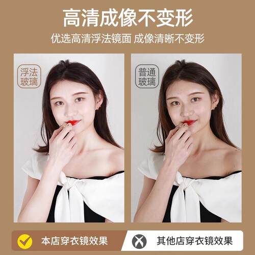 中古壁挂全身镜家入镜户装挂饰穿用衣1520PD镜贴墙试衣镜复古落地大子墙