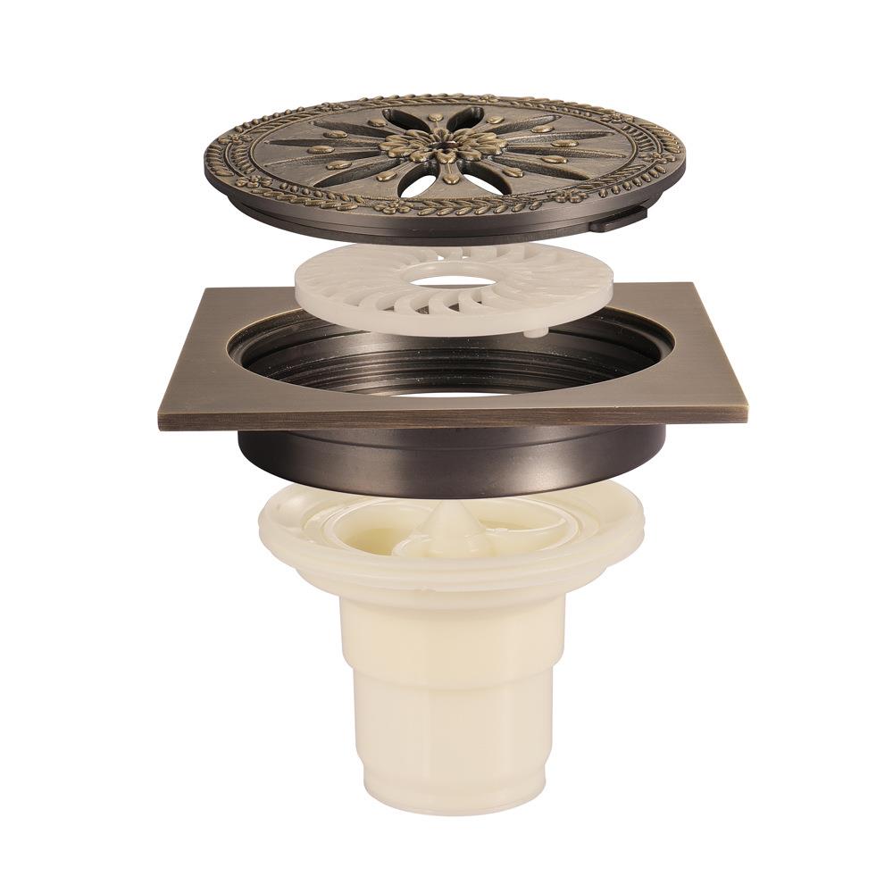 青古铜卫D生间100*H100m铜复m古HIDL065防臭防返水淋浴地漏IL065