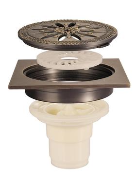 青古铜卫D生间100*H100m铜复m古HIDL065防臭防返水淋浴地漏IL065