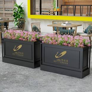 动户外不锈钢花箱街道室外架摆铁花长艺方形售楼部花盆广496场移