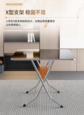 餐厅户DKI外大排档烧烤业风不锈钢折工叠桌店椅港式夜宵烤肉桌店