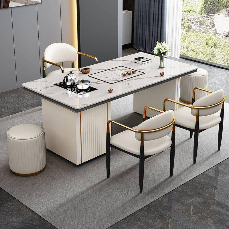 茶台茶桌岩TWG板代茶桌椅组合现简用约轻奢家办公阳台茶桌一体一