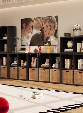 钢书柜柜子柜书架自由组合落地置物格架客厅靠YZN墙展示收制纳储