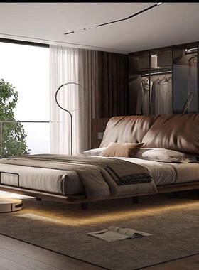 厂主OJY家直床销悬大浮床米象耳朵床双人卧意式极简单人卧室婚床