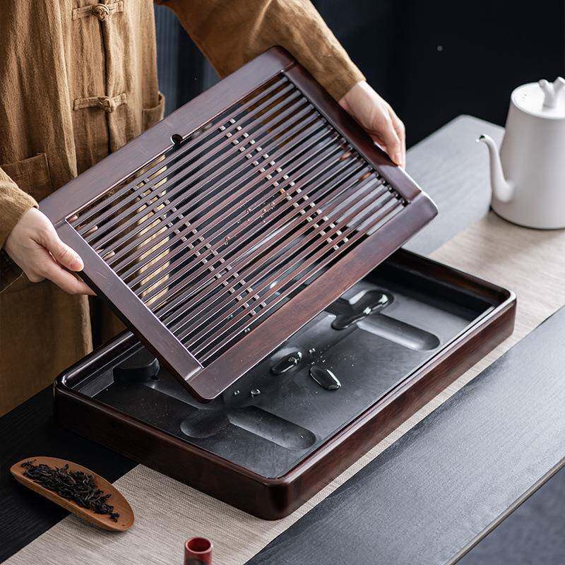 家用实木茶盘茶茶两海中办公无品牌/室简约盛水蓄排水式用小台茶