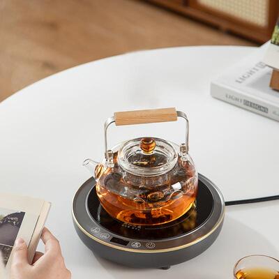 式日电陶炉煮茶套2装家用办公室煮025新款玻璃茶器茶6555具泡茶壶