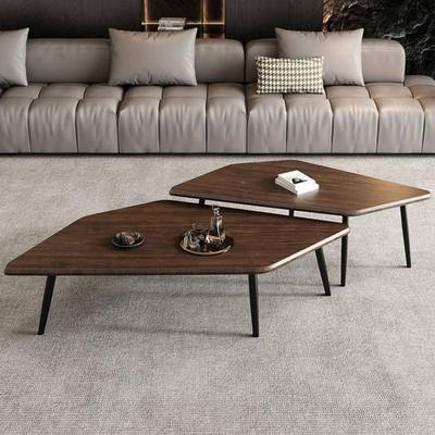 363Dzp【高品质材】中古风客异形茶几家用厅边几网新款料小户型红