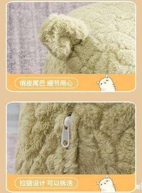 座羊坐驼椅玩偶坐凳网轮红椅大人凳子成人款大号客厅带滑椅子JOR