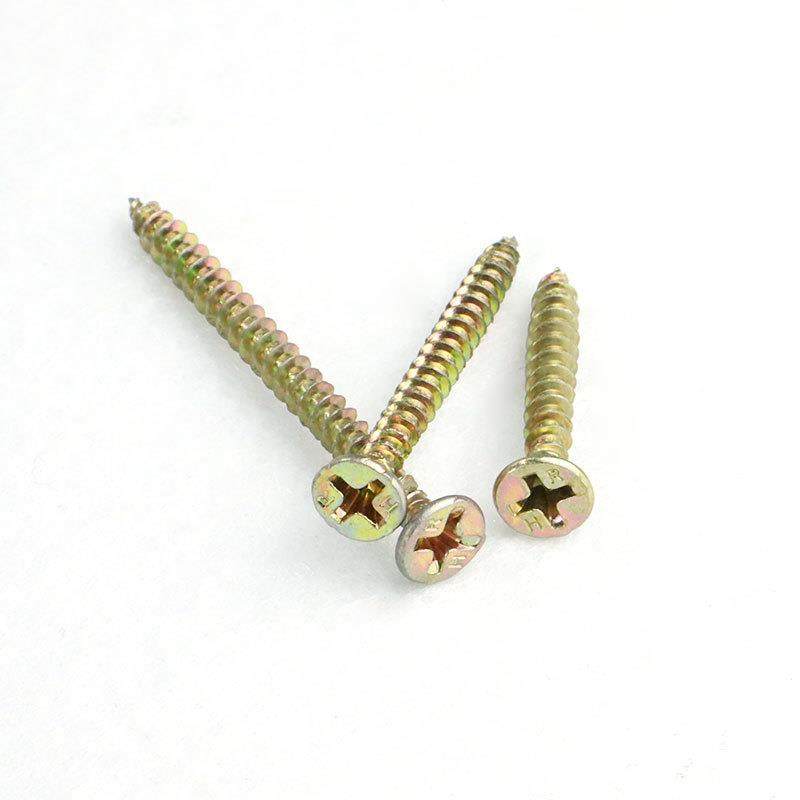 深沉十字自攻螺丝黄色纤快度攻丝木323板攻螺丝高强彩镀维钉沉头,五金/工具,螺钉,淘宝优惠券,粉丝福利购,淘宝优惠卷