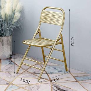 椅加BHP厚不院锈椅子网红店折叠子家用耐用阳台户外钢庭简易折叠