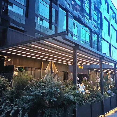 别墅花园智8014tt能家电动折叠天篷店户幕外酒挡雨遮阳篷用阳光房