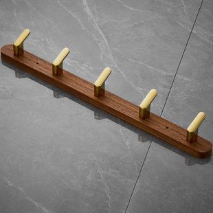 卫生间黑桃木挂钩钩浴室免打孔993挂架门后胡衣玄衣关衣帽钩卧室