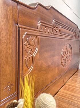 花梨木米实木床18菠萝格木中式明清古IDA典榫卯雕工主艺花双人卧