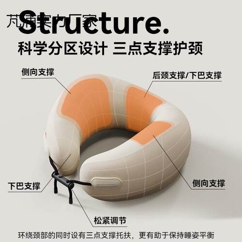 行枕颈phNfaTDW枕飞机枕旅脖头枕女u生形枕护颈脖枕子便携u型枕