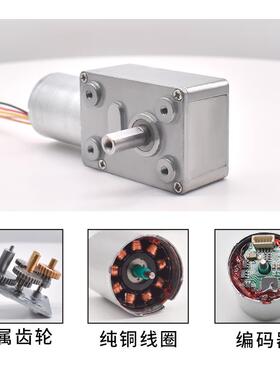 JGY240涡轮4蜗杆无刷速12v电压2直流减电机微型调速马小达12V2V自