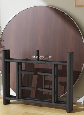 加厚大圆堂桌12璃人实木大圆桌饭玻转盘餐桌FOD食饭桌乡村宴席桌