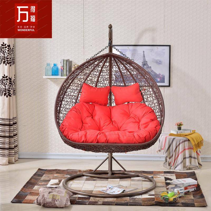 户外吊椅吊双D-8005人鸟巢藤篮吊户外阳台秋千椅成人休闲摇椅铁艺