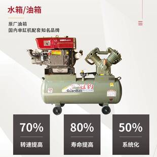 柴油机空压机流动补胎空压机高压打气泵打黄油储气罐