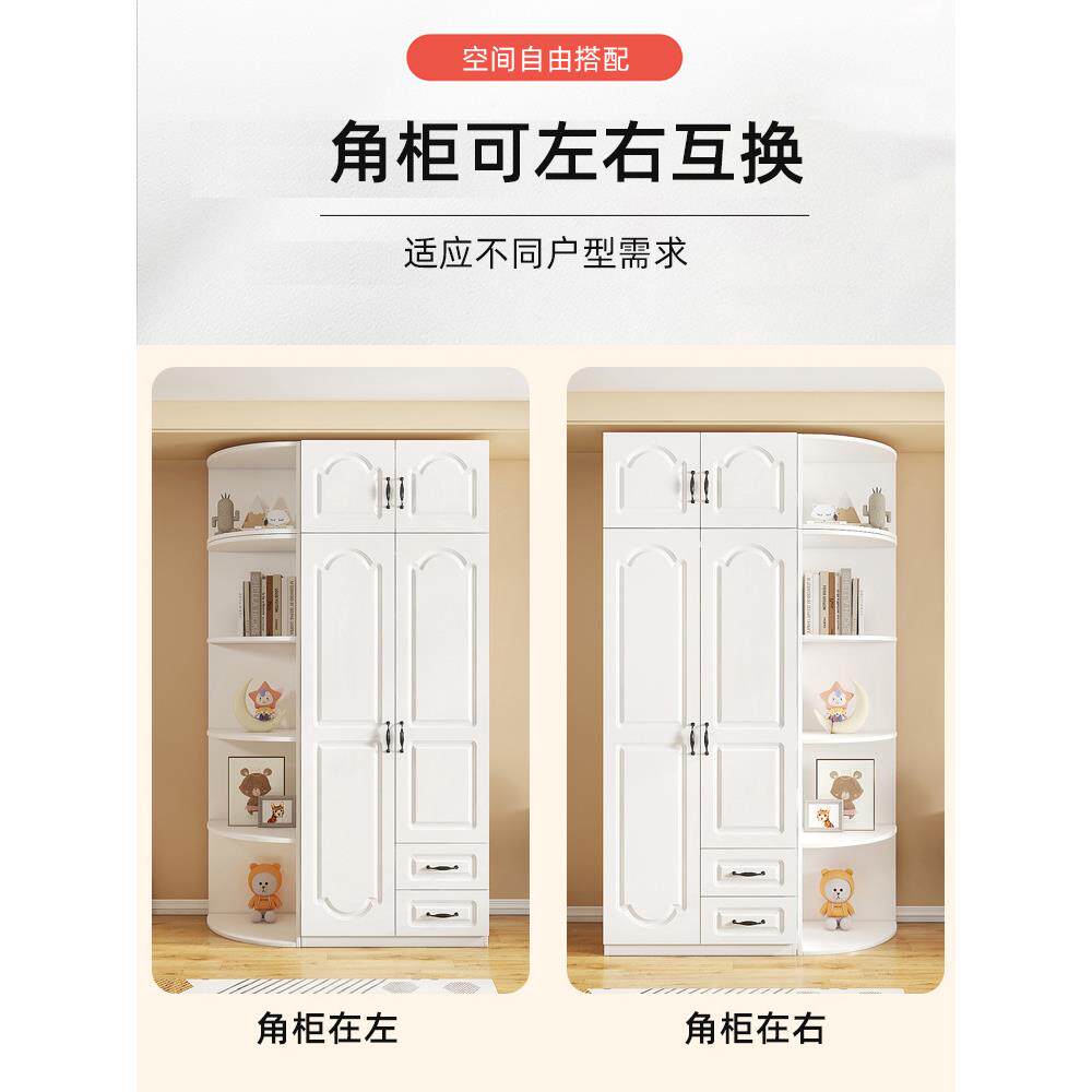 儿童两门见详情家用卧室主实木衣柜宝女宝小户孩型柜子简易公抽屉