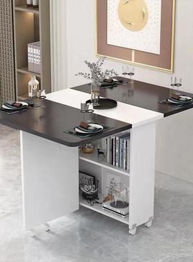 BPH折叠功桌家用小租户型简易多能可移动餐带轮出房长方形吃饭小