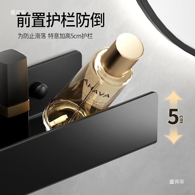 卫生不188钢物架毛巾一体镜前厕锈所浴室墙上免打孔间收置纳架子