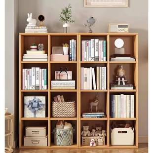 10L简易实架木书落地置架矮书柜收纳柜格物子柜家用A电视柜储PCG30物柜