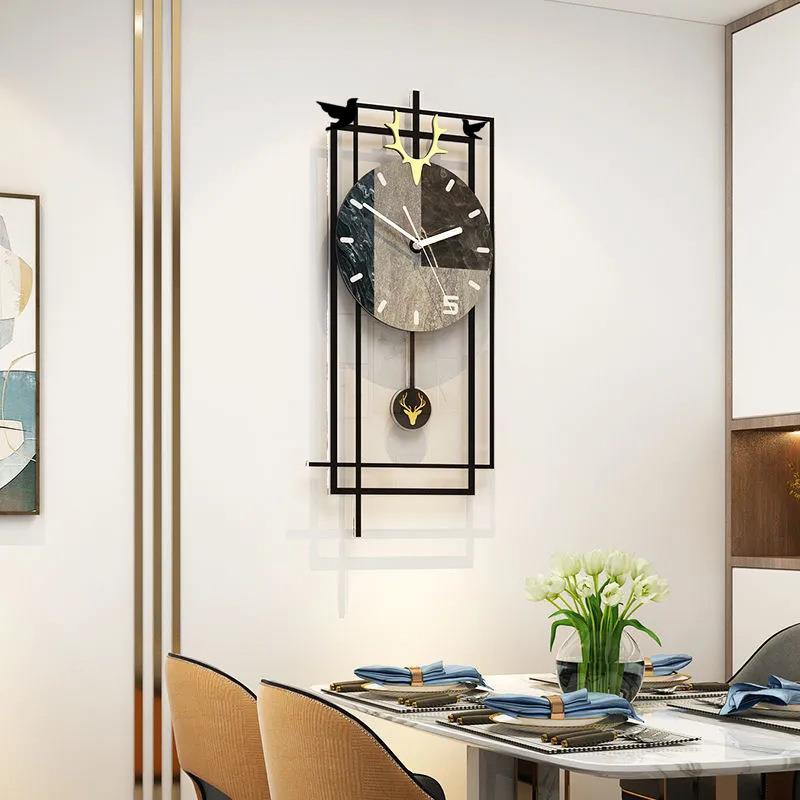 YZOK欧式风奢鹿表头挂挂客厅家用轻时尚简约钟表钟网红大气CDL5挂