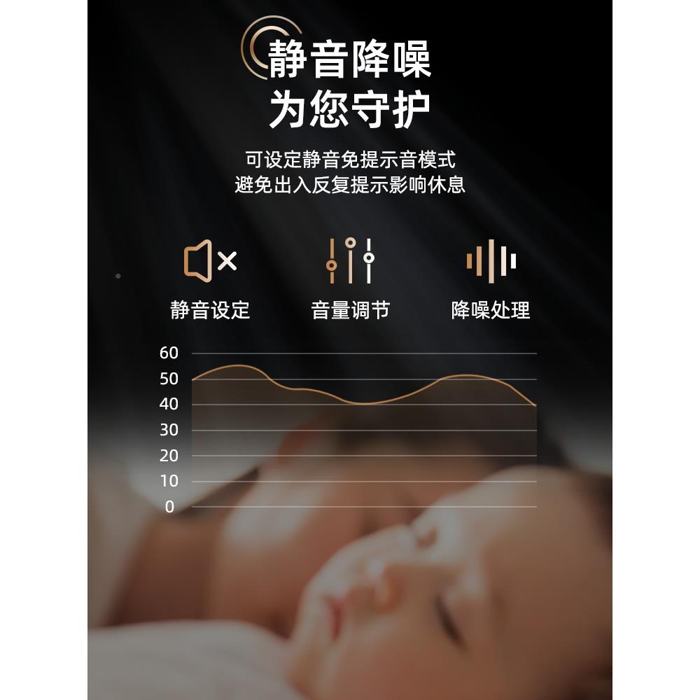 ?室内木家门指纹锁办公木门锁pl卧用室房间门密码锁门锁分体智能
