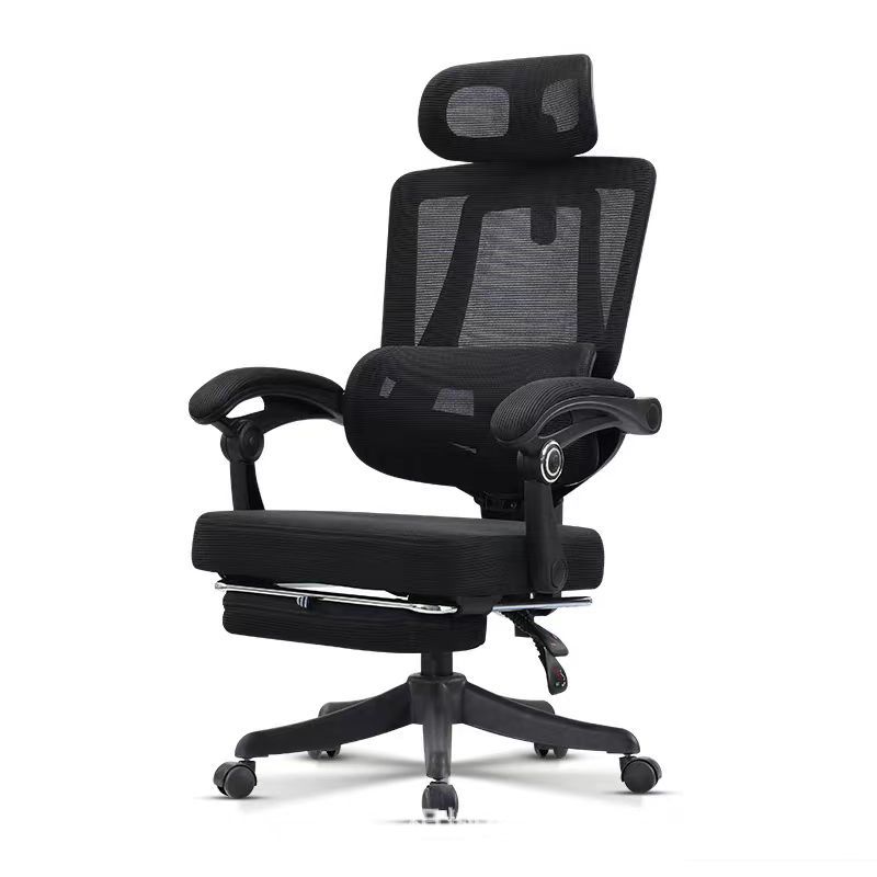 简约人体工学椅电脑椅家用护腰双背久坐不累电竞椅午休可躺办公椅