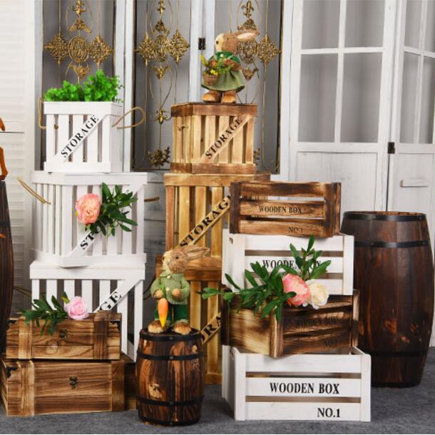 新森系婚庆道具木收装纳盒屏风浪漫迎质宾区婚礼舞台款饰摆件zhan