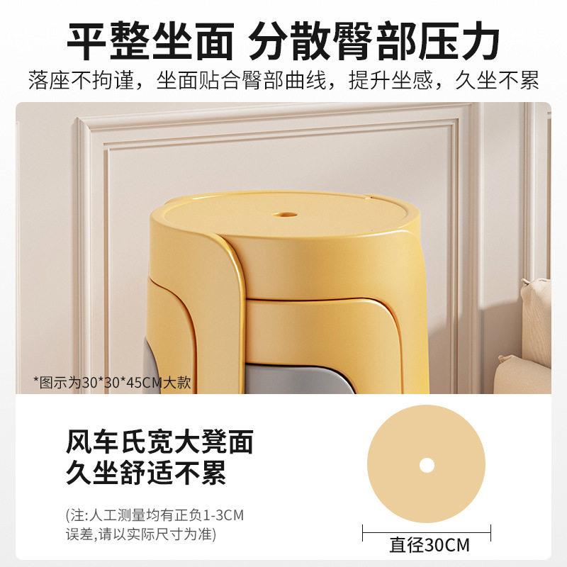 塑料凳子家用加厚可叠放风车圆凳现简约创意客厅餐桌塑胶椅子