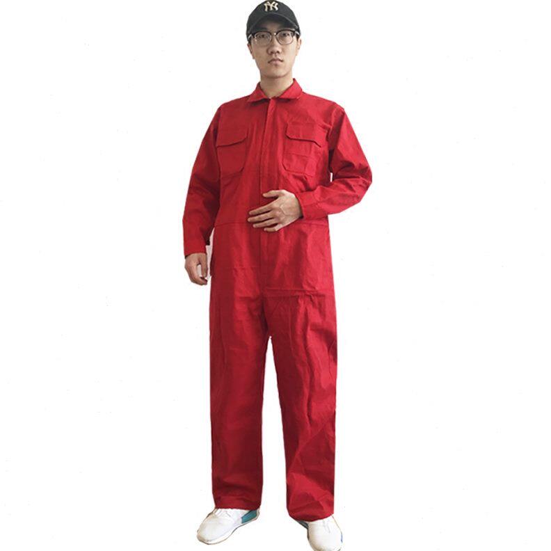 演出纯棉焊工防烫工作服男劳保船防静电服防尘连体耐磨员汽修工装